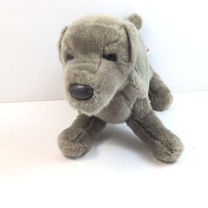 Douglas Gray Puppy Dog Plush Stuffed Animal 14" Cuddle Toy Soft Realistic